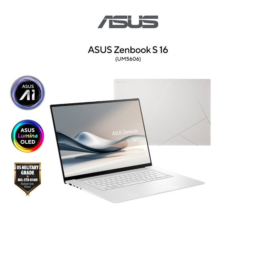 ASUS Zenbook S 16 OLED UM5606W-ARJ108WMS Laptop | AMD Ryzen AI 9 HX 370