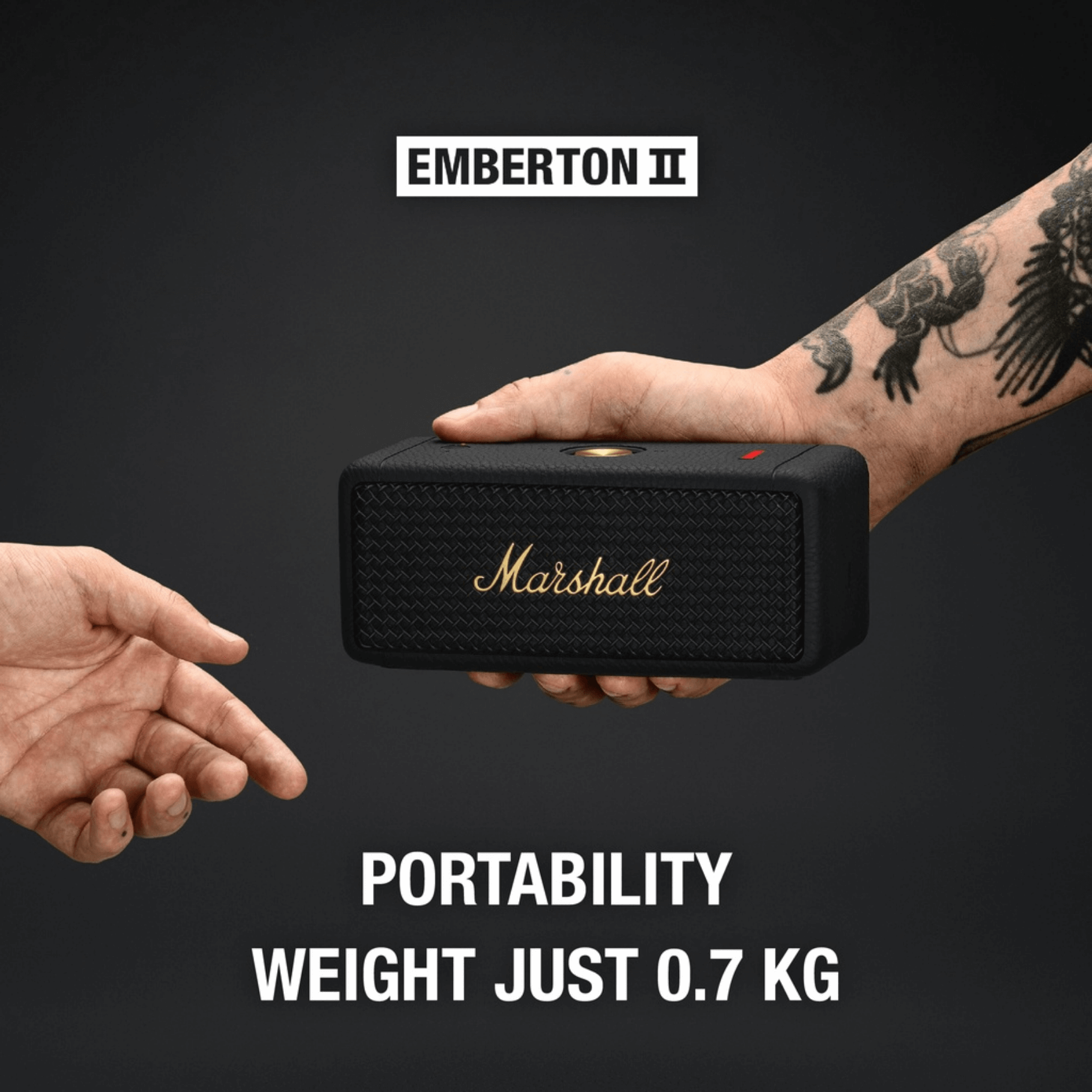 Marshall Emberton II Portable Bluetooth Speaker (1 Year Warranty)