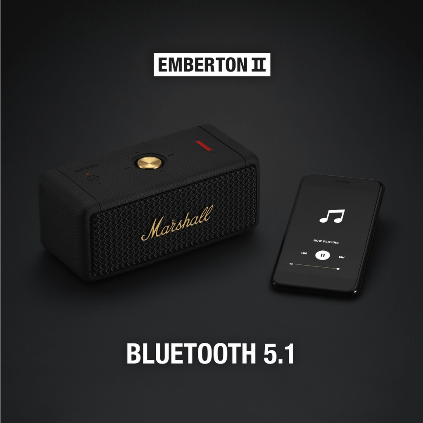 Marshall Emberton II Portable Bluetooth Speaker (1 Year Warranty)