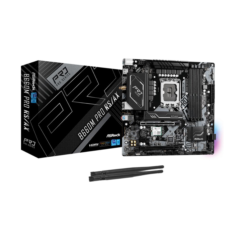 ASRock B660M PRO RS/AX mATX Motherboard