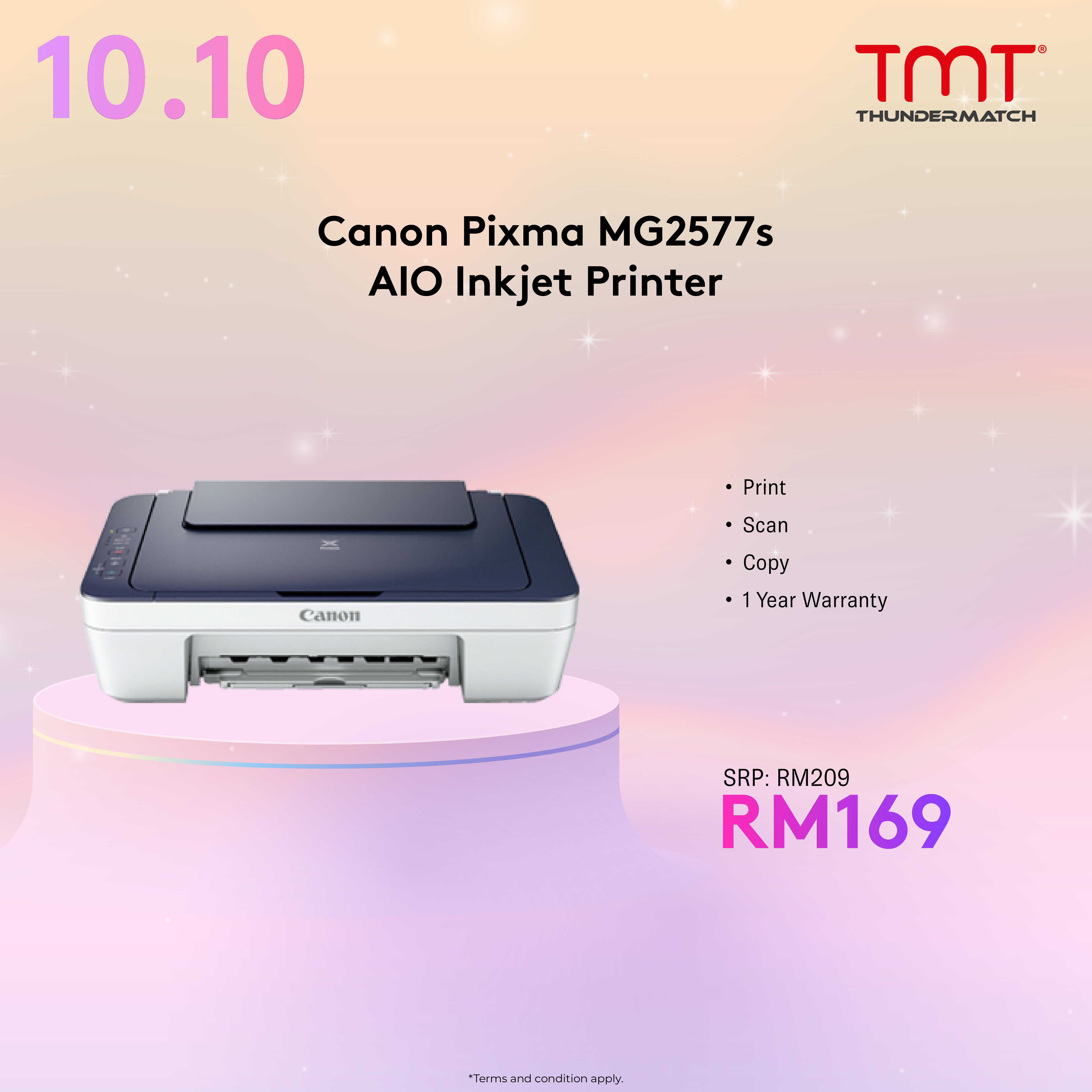 [CLEARANCE] Canon Pixma MG2577s All in One Inkjet Printer | 1Y Canon OnSite Warranty (Tel: 1800-18-2000)