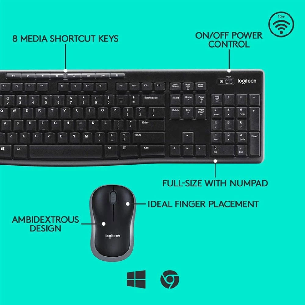 Logitech MK270r Wireless Keyboard & Mouse Combo