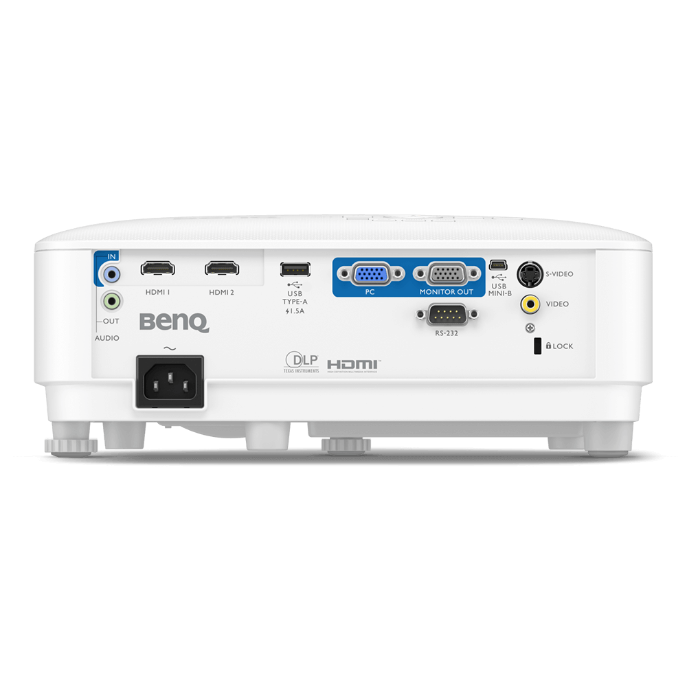 BenQ MH560 DLP Projector | 3800 Ansi Lumens | 20000:1 Contrast | FHD 1920x1080 | SmartEco Mode Saves Lamp Power | VGA, HDMIx2 | USB Type-A & USB Mini-B | Audio In & Out | Build In Speaker | 2.3KG